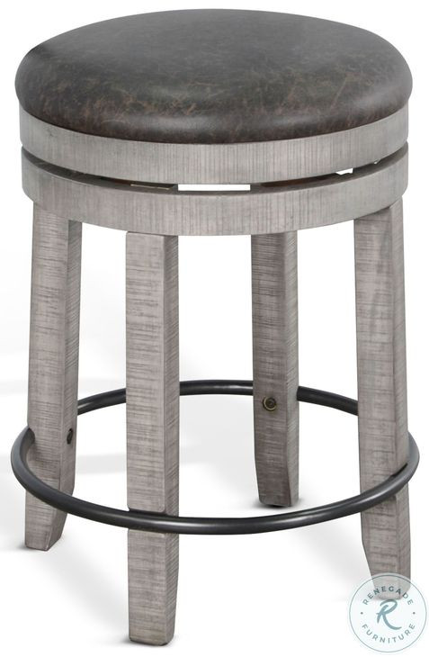 Golden Hearth Alpine Gray Swivel Counter Height Stool Set of 2