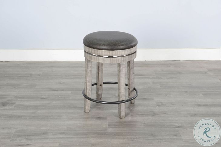 Golden Hearth Alpine Gray Swivel Counter Height Stool Set of 2
