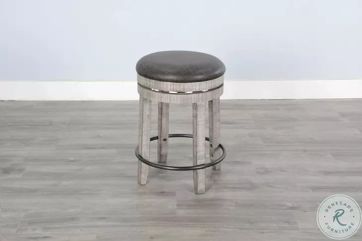 Golden Hearth Alpine Gray Swivel Counter Height Stool Set of 2