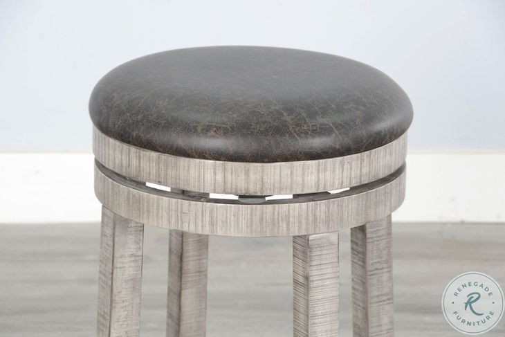 Golden Hearth Alpine Gray Swivel Counter Height Stool Set of 2