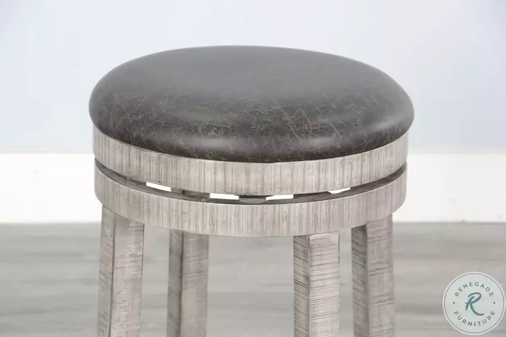 Golden Hearth Alpine Gray Swivel Counter Height Stool Set of 2