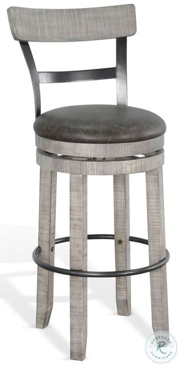 Autumn Echo Alpine Gray Swivel Barstool Set of 2