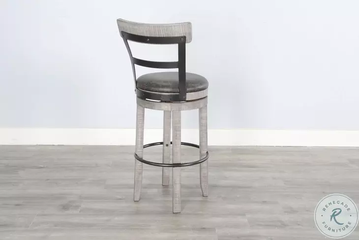 Autumn Echo Alpine Gray Swivel Barstool Set of 2