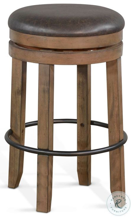 Velden Hollow Natural Swivel Barstool Set of 2