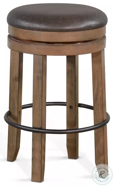 Velden Hollow Natural Swivel Barstool Set of 2
