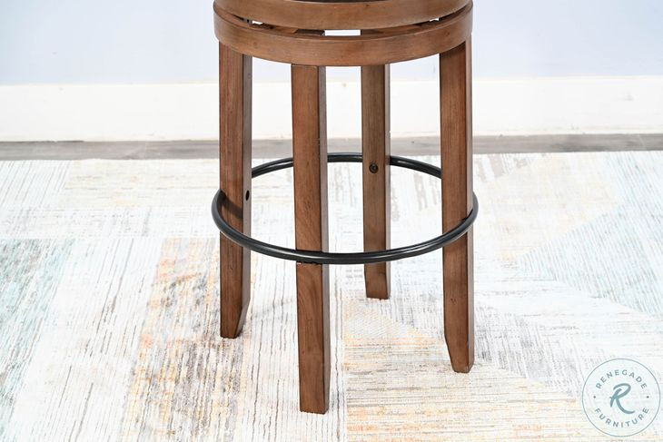 Velden Hollow Natural Swivel Barstool Set of 2