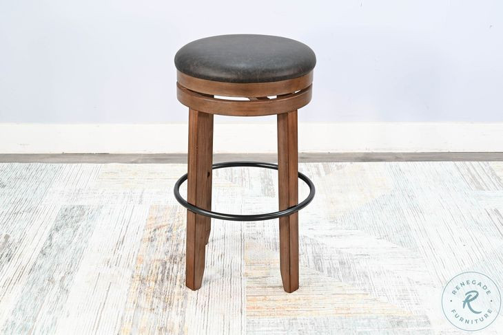 Velden Hollow Natural Swivel Barstool Set of 2
