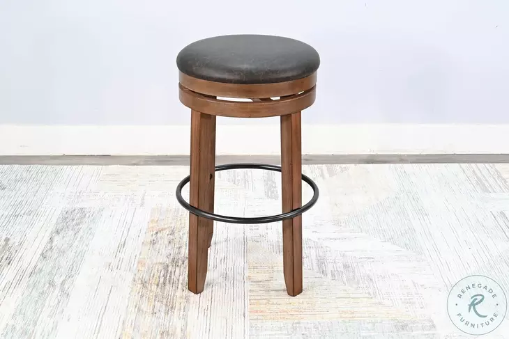 Velden Hollow Natural Swivel Barstool Set of 2