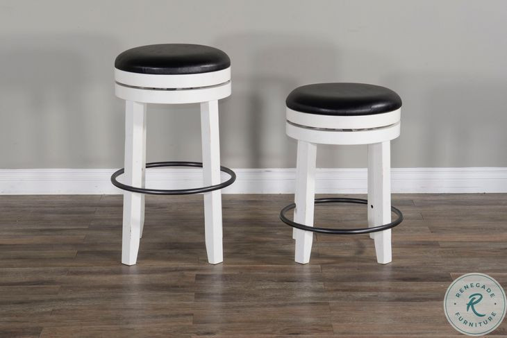 Willow Nest European Cottage Swivel Counter Height Stool Set of 2