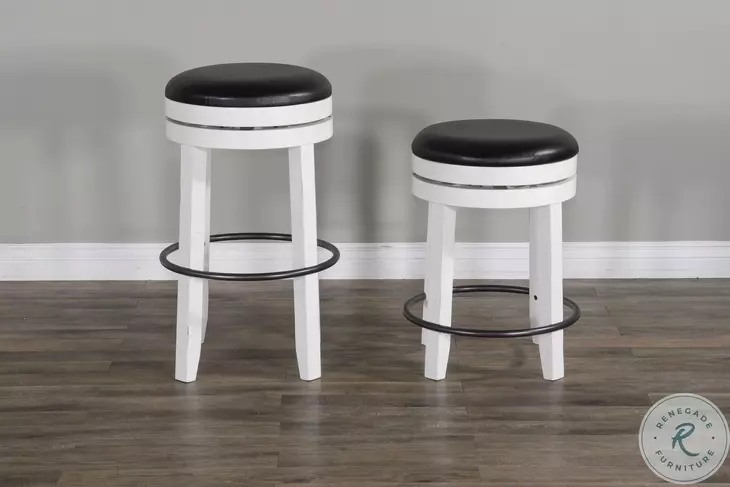Willow Nest European Cottage Swivel Counter Height Stool Set of 2