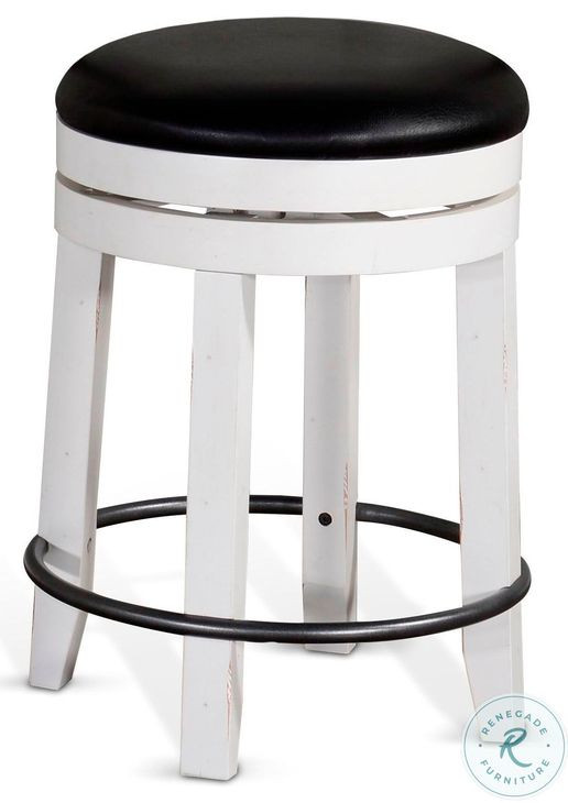 Willow Nest European Cottage Swivel Counter Height Stool Set of 2