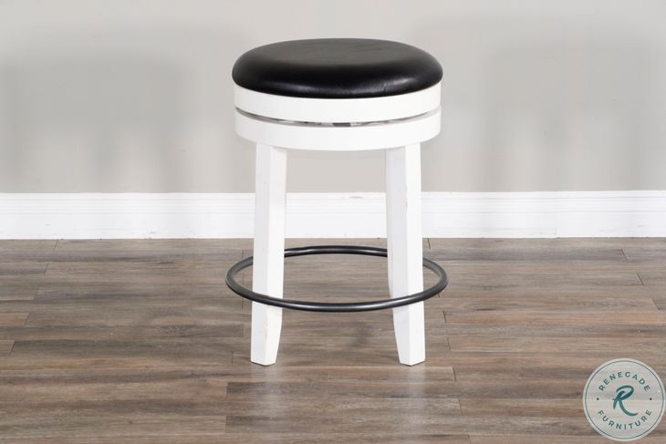 Willow Nest European Cottage Swivel Counter Height Stool Set of 2