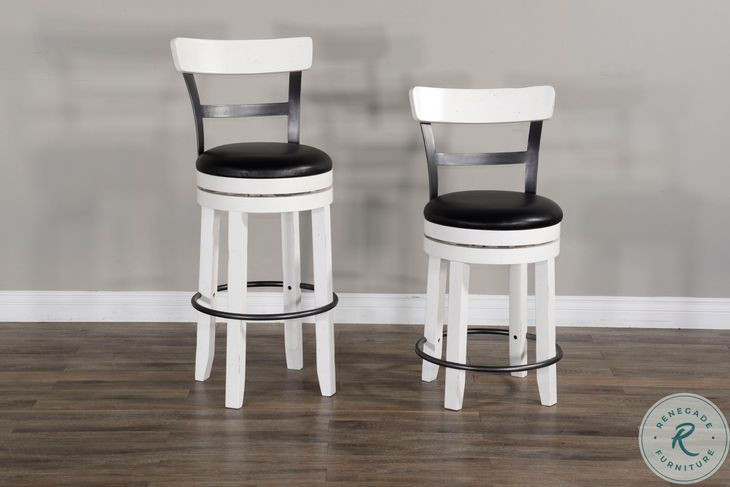 Rustic Refined European Swivel Bar Stool Set of 2