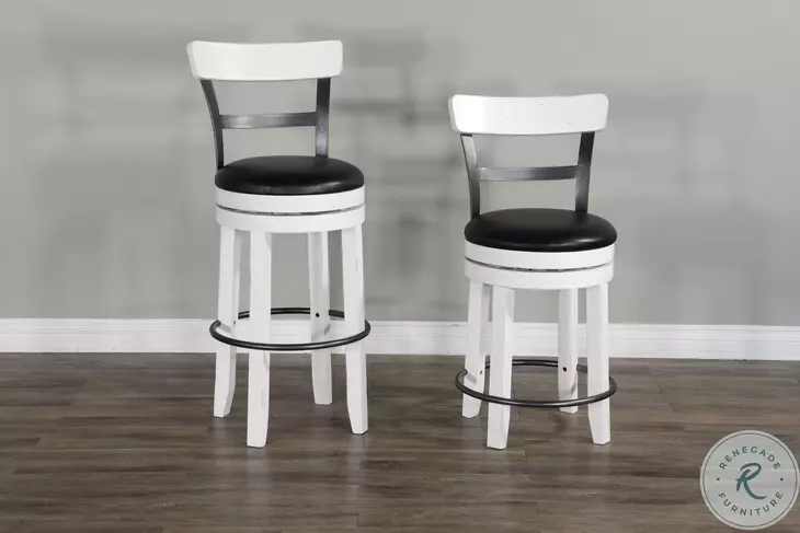 Rustic Refined European Swivel Bar Stool Set of 2