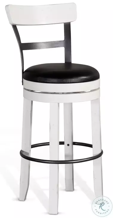 Hearthwood Haven European Cottage Industrial Swivel Bar Stool Set of 2