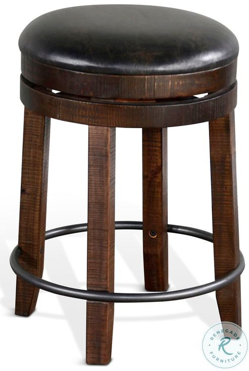 Golden Hearth Tobacco Leaf Swivel Counter Height Stool Set of 2