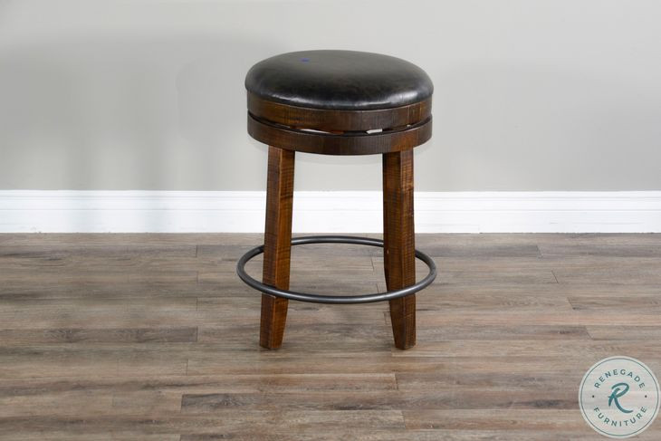 Golden Hearth Tobacco Leaf Swivel Counter Height Stool Set of 2