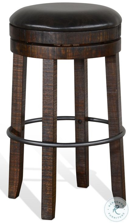 Golden Hearth Tobacco Leaf Swivel Bar Stool Set of 2