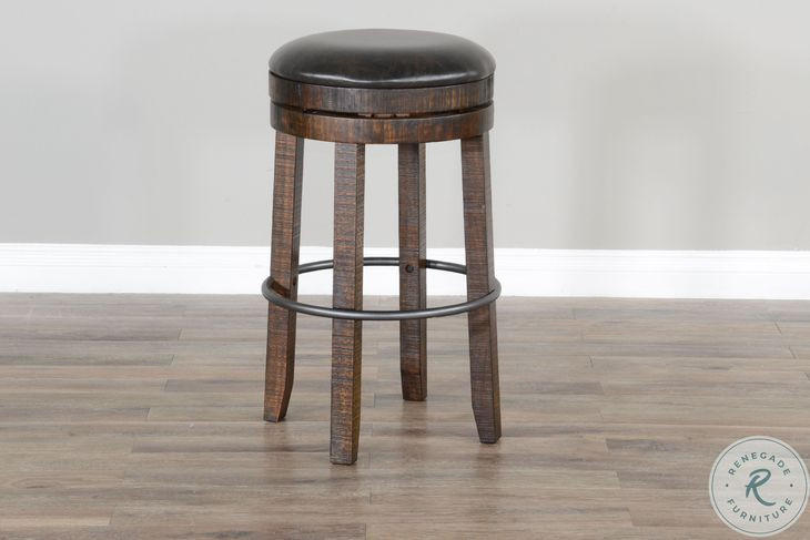 Golden Hearth Tobacco Leaf Swivel Bar Stool Set of 2