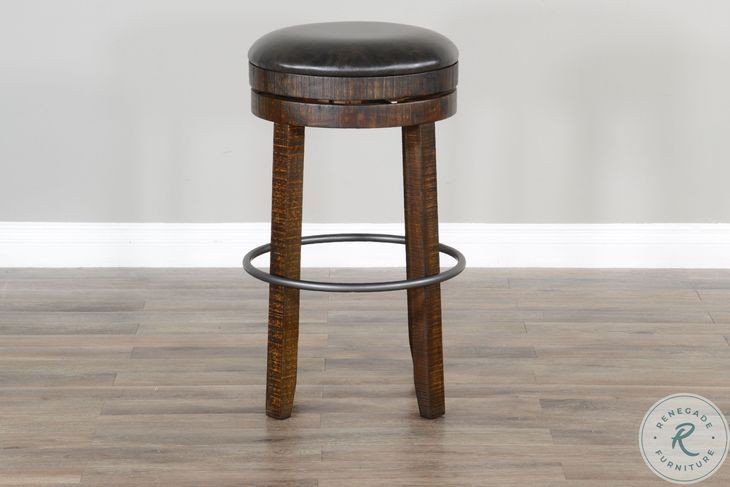 Golden Hearth Tobacco Leaf Swivel Bar Stool Set of 2