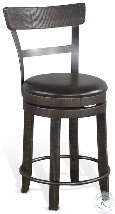 Hearthwood Haven Tobacco Leaf Swivel Counter Height Stool Set of 2