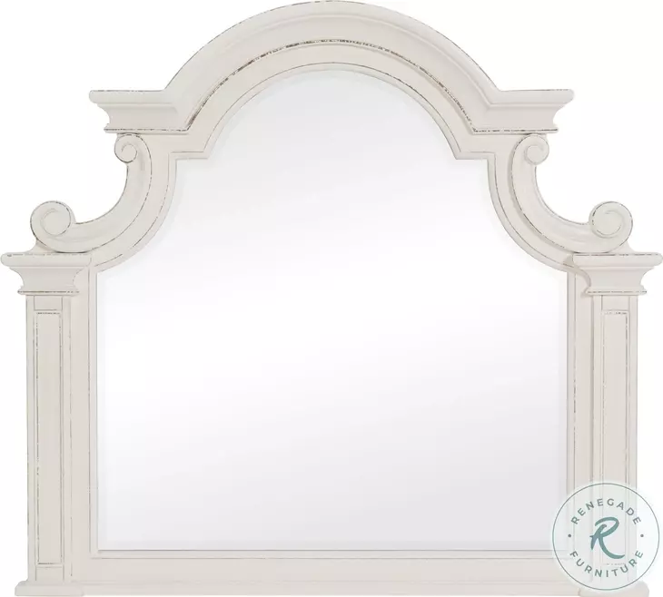 Baylesford Antique White And Gray Upholstered Panel Bedroom Set