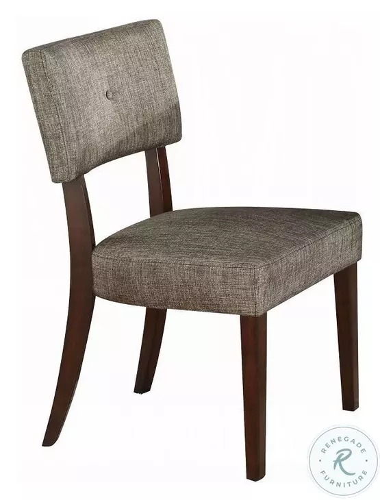 Drake Gray Fabric and Espresso Side Chair Set of 2