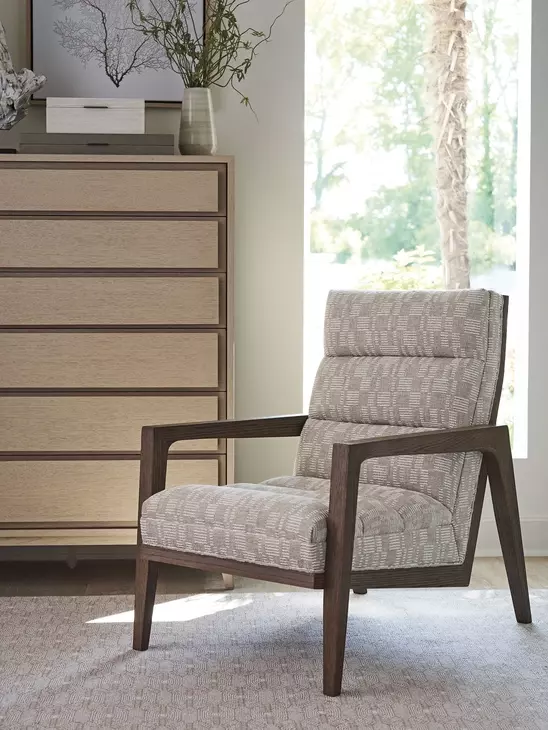 Sunset Key Beige Upholstered Hayley Accent Chair
