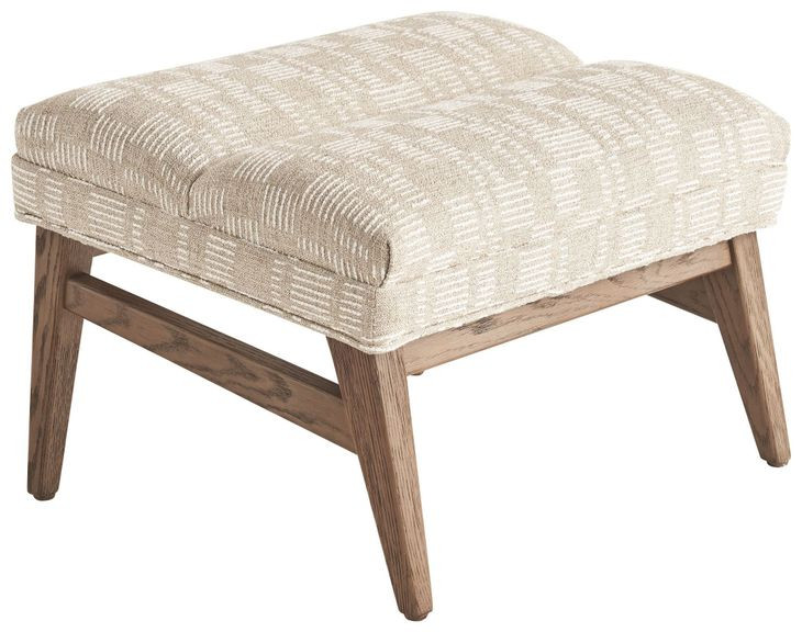 Sunset Key Hayley Beige Upholstered Rectangular Ottoman