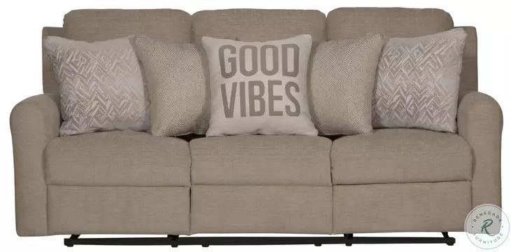 Calvin Putty Reclining 83" Sofa