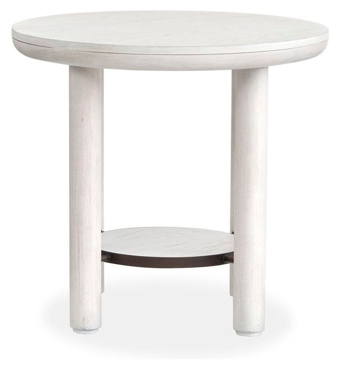 Sunset Cove Moonlight Pearl Round End Table