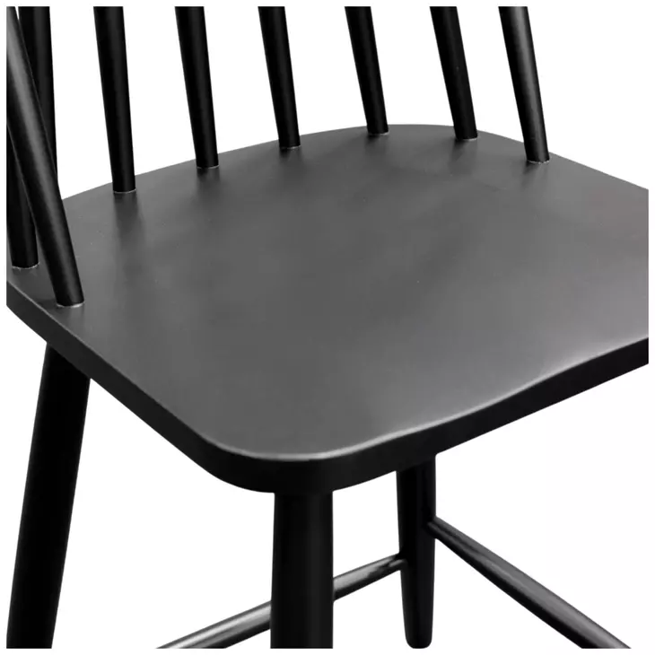 Felix Black Windsor Counter Height Barstool Set of 2