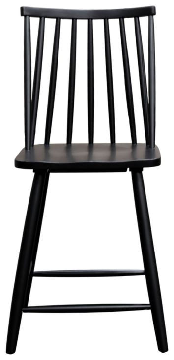 Felix Black Windsor Counter Height Barstool Set of 2