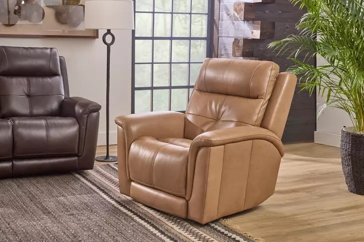 Ranger Oakridge Brown Leather Zero Gravity Power Recliner with USB Charging and Heat Massage