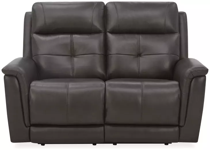 Ranger Rustic Brown Leather 63" Zero Gravity Power Reclining Loveseat with USB Charging and Heat Massage