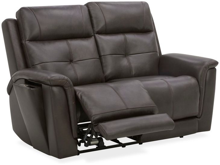 Ranger Rustic Brown Leather 63" Zero Gravity Power Reclining Loveseat with USB Charging and Heat Massage