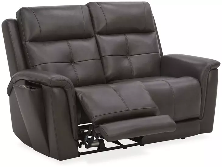 Ranger Rustic Brown Leather 63" Zero Gravity Power Reclining Loveseat with USB Charging and Heat Massage