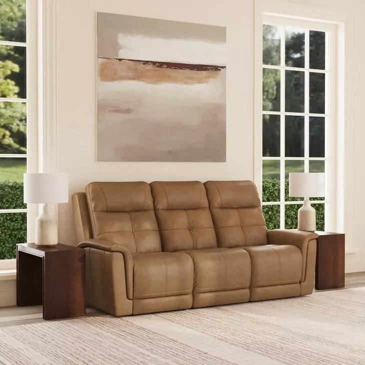 Ranger Oakridge Brown Leather Zero Gravity Power Reclining Living Room Set