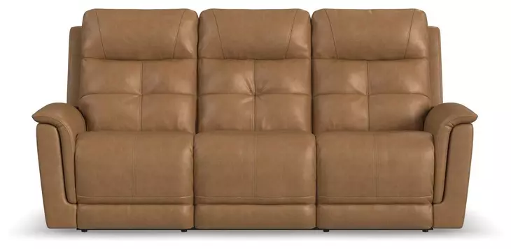 Ranger Oakridge Brown Leather 86" Zero Gravity Power Reclining Sofa with USB Charging and Heat Massage