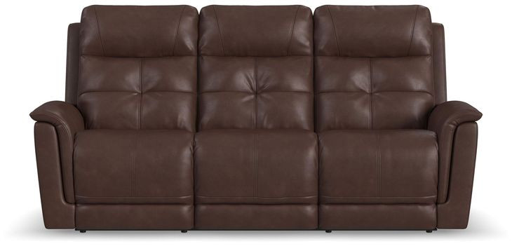 Ranger Rustic Brown Leather 86" Zero Gravity Power Reclining Sofa with USB Charging and Heat Massage