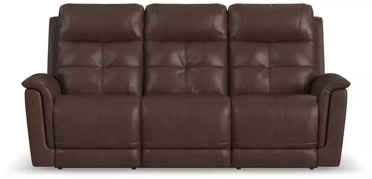 Ranger Rustic Brown Leather 86" Zero Gravity Power Reclining Sofa with USB Charging and Heat Massage
