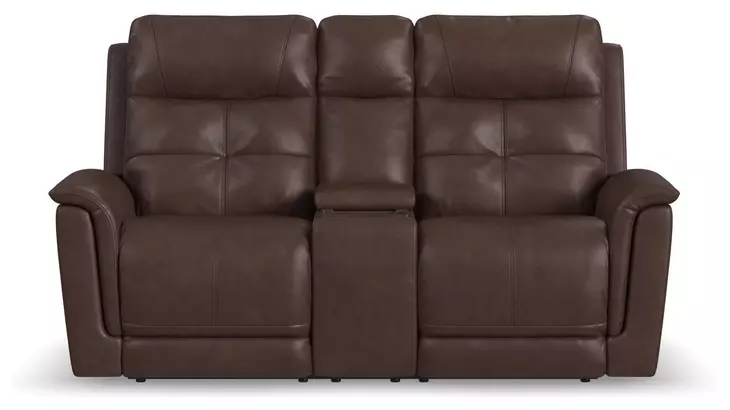Ranger Rustic Brown Leather 73" Zero Gravity Power Reclining Loveseat with USB Charging and Heat Massage