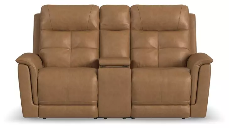 Ranger Oakridge Brown Leather 73" Zero Gravity Power Reclining Loveseat with USB Charging and Heat Massage