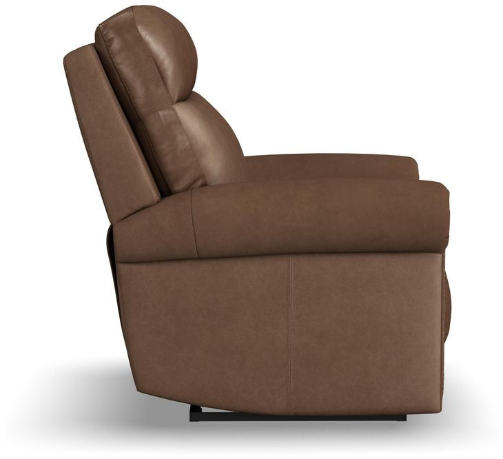 Alexander Weathered Khaki Brown Leather Zero Gravity Triple Power Recliner with USB Charging and Nailhead Trim