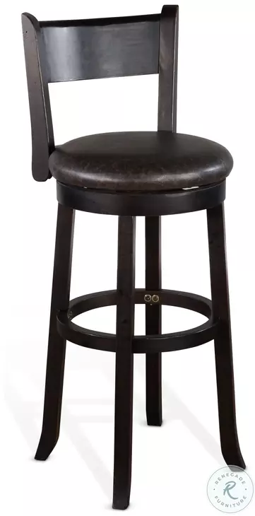 Mesa Grace Black Swivel Barstool Set of 2
