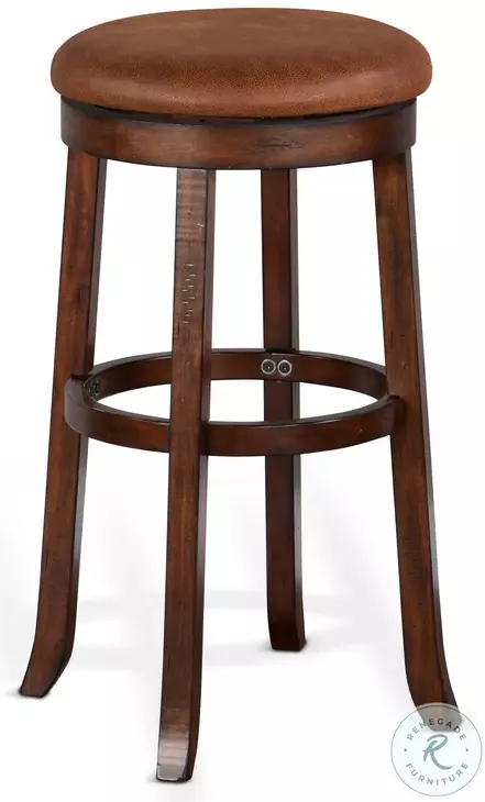 Desert Sage Dark Brown Swivel Barstool Set of 2