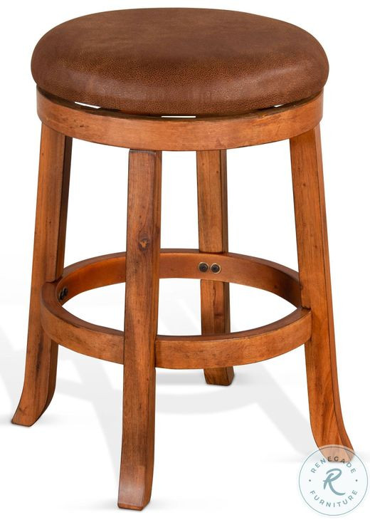 Golden Hearth Rustic Oak Swivel Counter Height Stool Set of 2