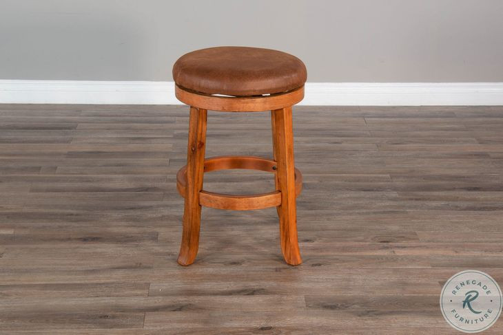 Golden Hearth Rustic Oak Swivel Counter Height Stool Set of 2