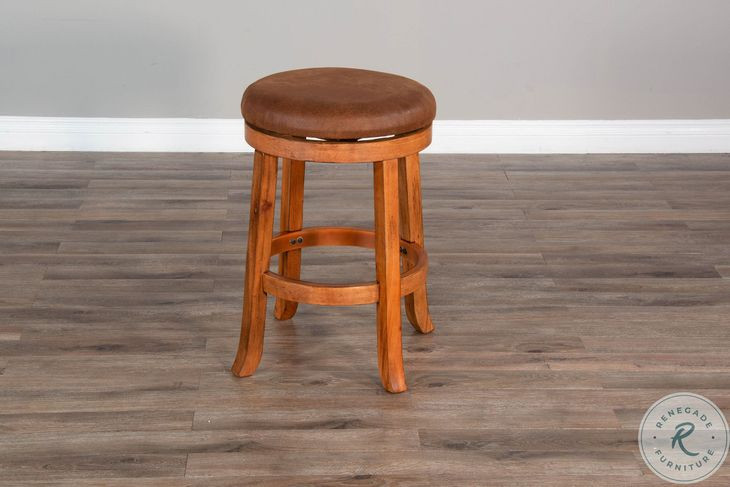 Golden Hearth Rustic Oak Swivel Counter Height Stool Set of 2