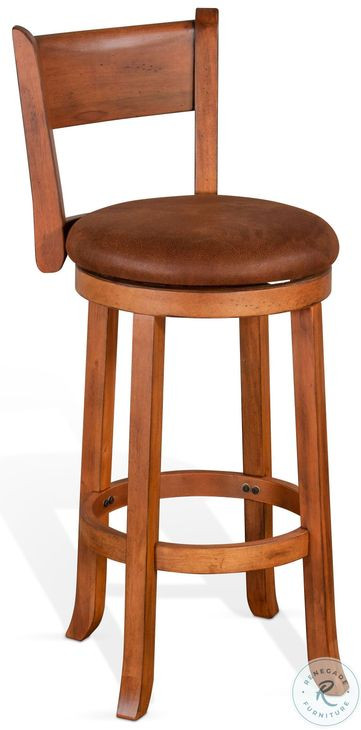 Crimson Ridge Beige Swivel Barstool Set of 2